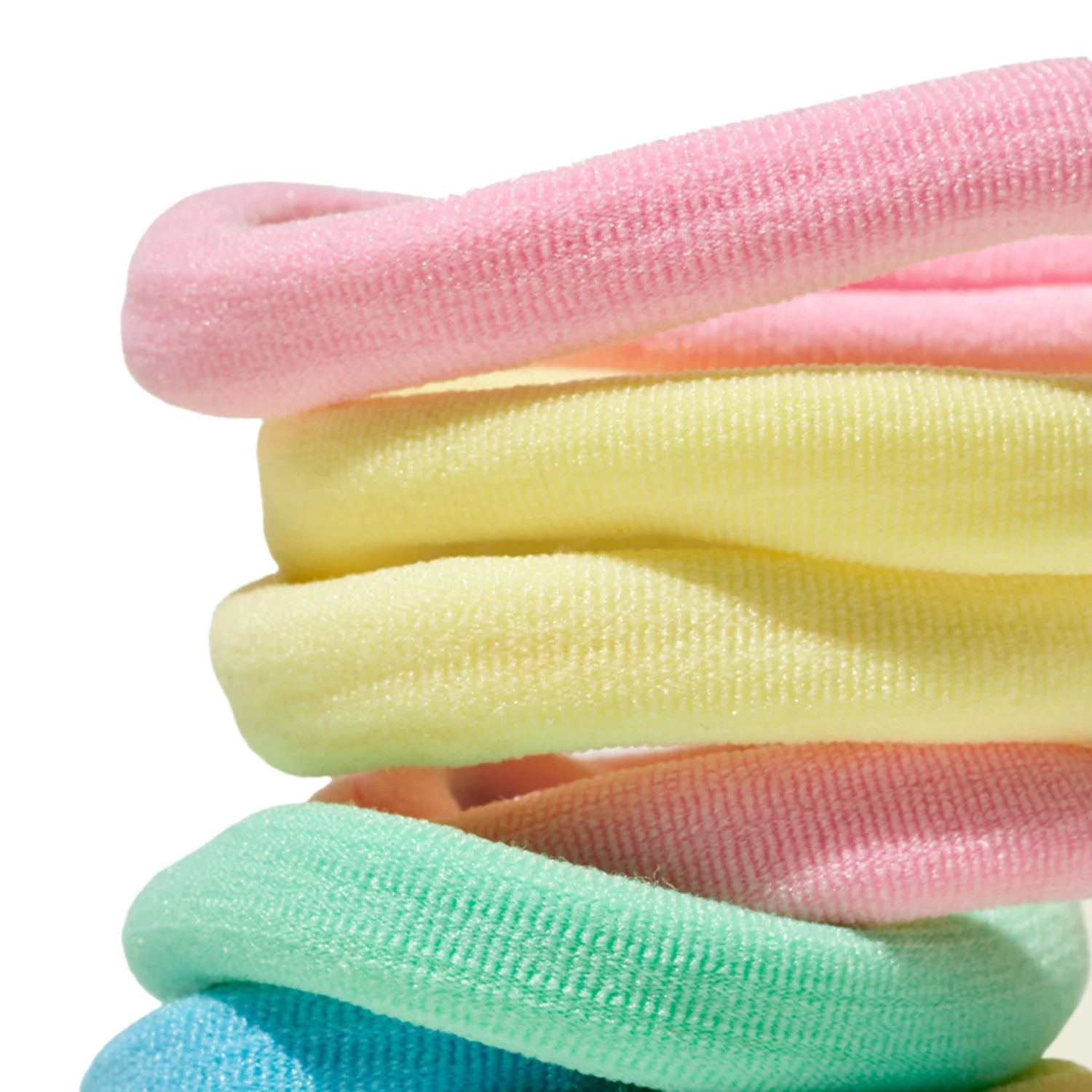 Rainbow Fabric Hair Ties and Case (12-piece) - Image 2