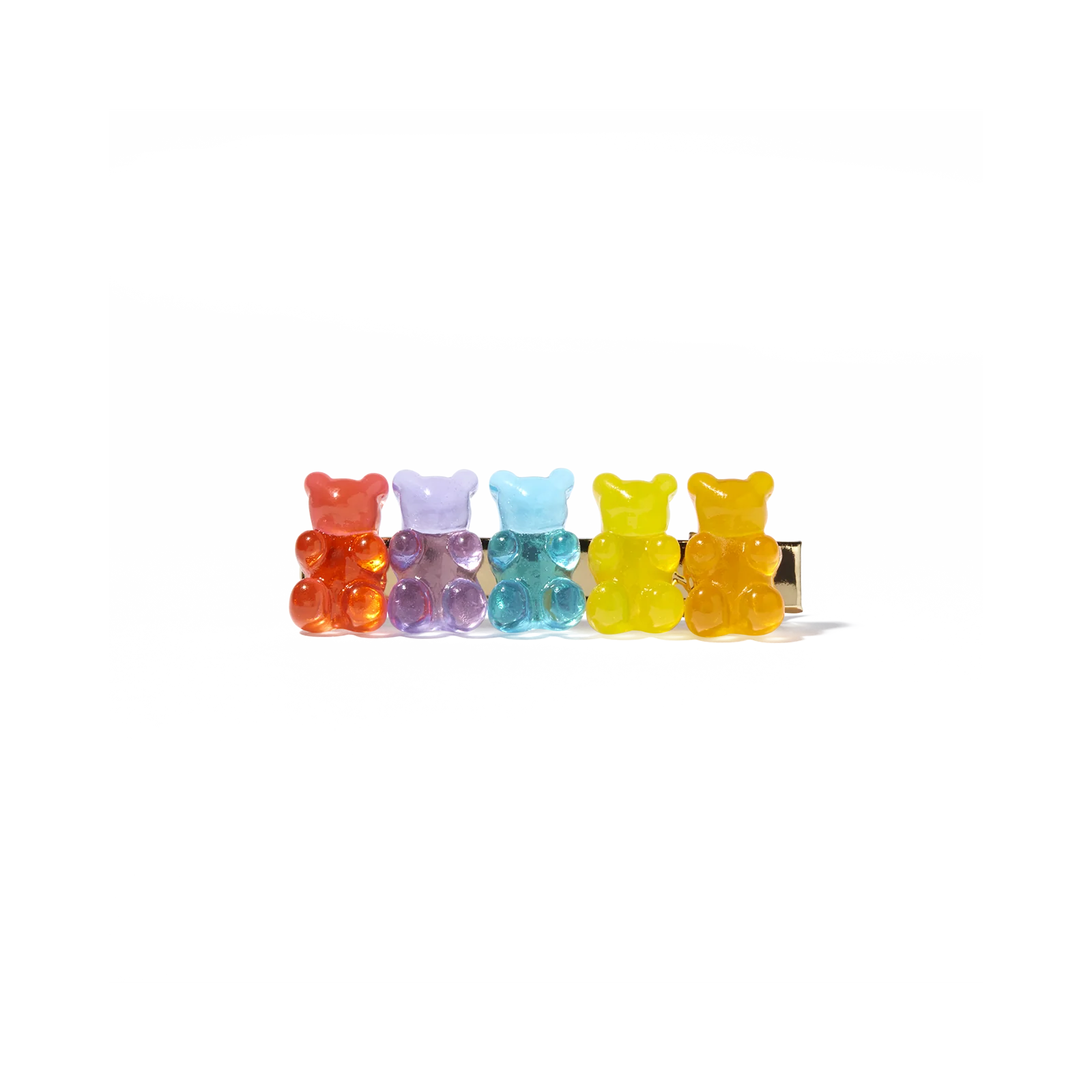 Glossy Rainbow Gummy Bears Hair Clips - Image 3