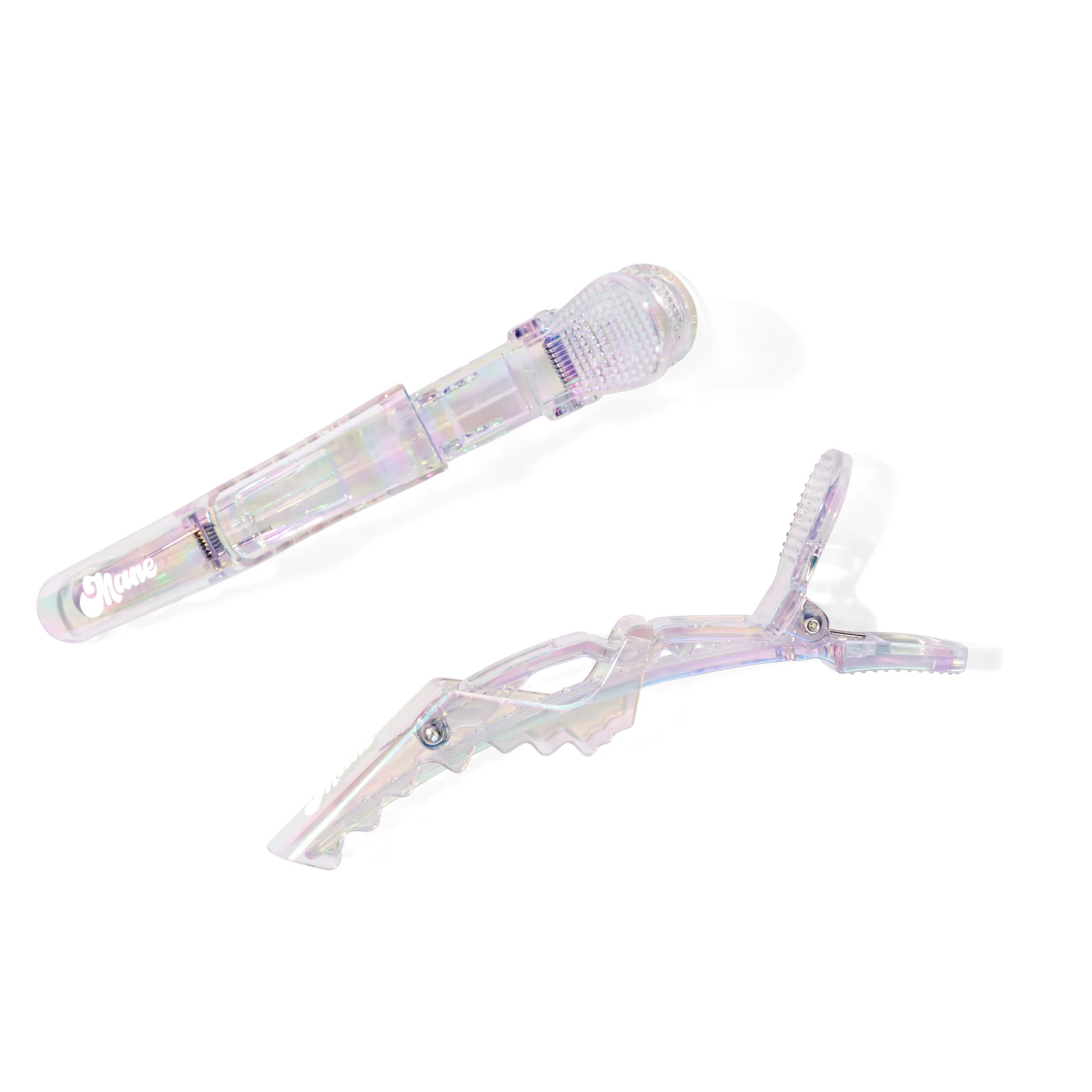 Jumbo Holographic Alligator Hair Clips